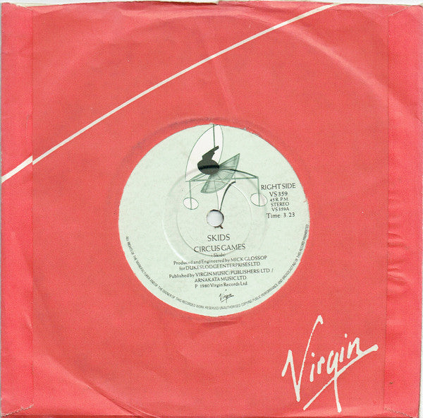 Skids : Circus Games (7", Single, Com)