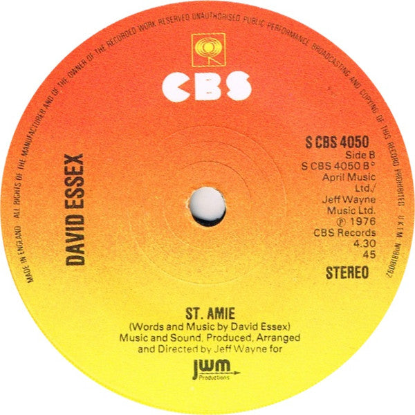 David Essex : City Lights (7", Single)