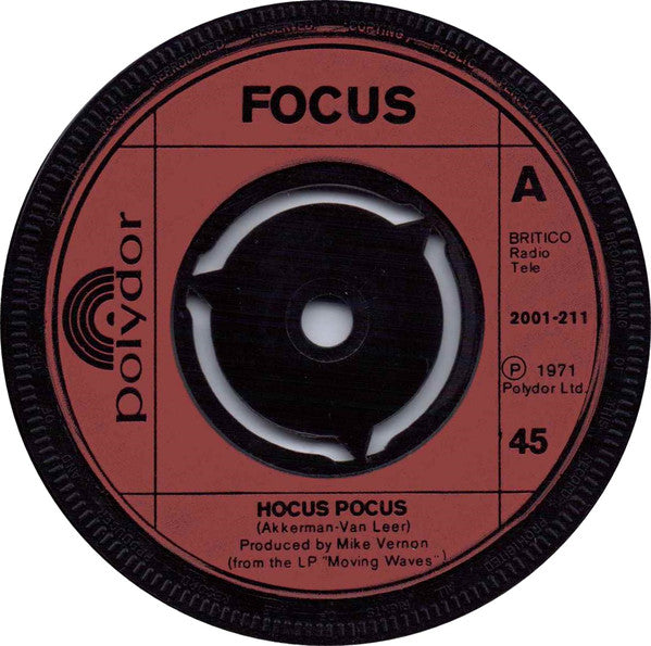 Focus (2) : Hocus Pocus (7", Single, 3 P)