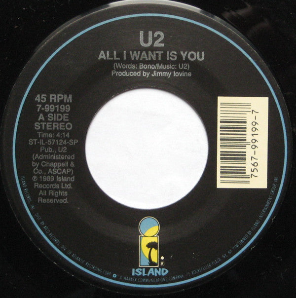 U2 : All I Want Is You (7", Single, Spe)