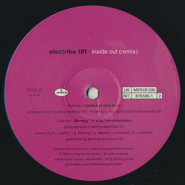 Electribe 101 : Inside Out (Remix) (12")