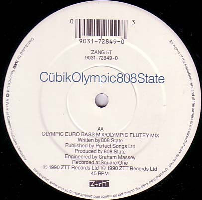 808 State : Cübik / Olympic (12", Single)