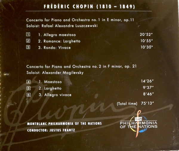 Frédéric Chopin, Rafał Łuszczewski, Alexander Mogilevsky, Philharmonie Der Nationen, Justus Frantz : Hommage À Frédéric Chopin (CD, Album)