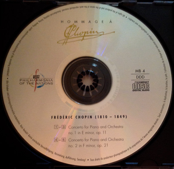 Frédéric Chopin, Rafał Łuszczewski, Alexander Mogilevsky, Philharmonie Der Nationen, Justus Frantz : Hommage À Frédéric Chopin (CD, Album)