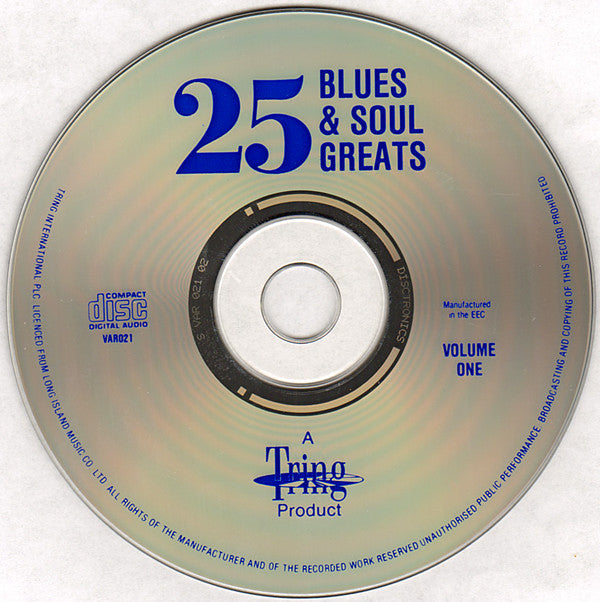 Various : 25 Blues 'n' Soul Greats Volume 1 (CD, Comp)