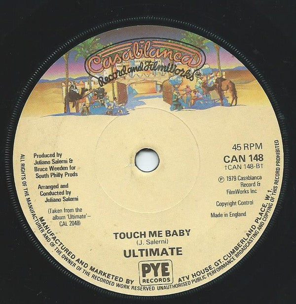 Ultimate (3) : Ritmo De Brazil / Touch Me Baby (7", Single, sol)
