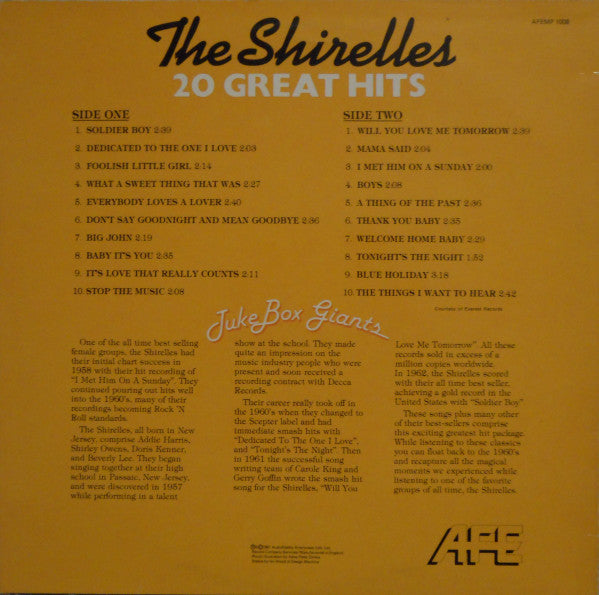 The Shirelles : Juke Box Giants (LP, Comp)