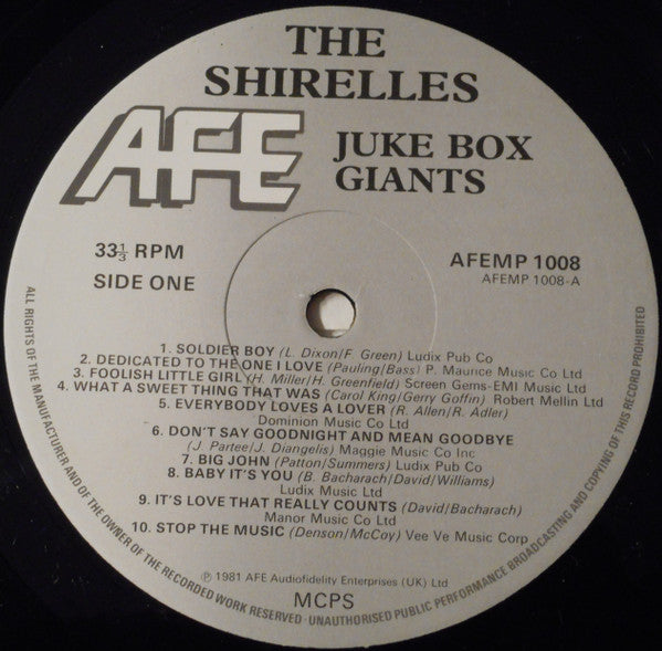 The Shirelles : Juke Box Giants (LP, Comp)
