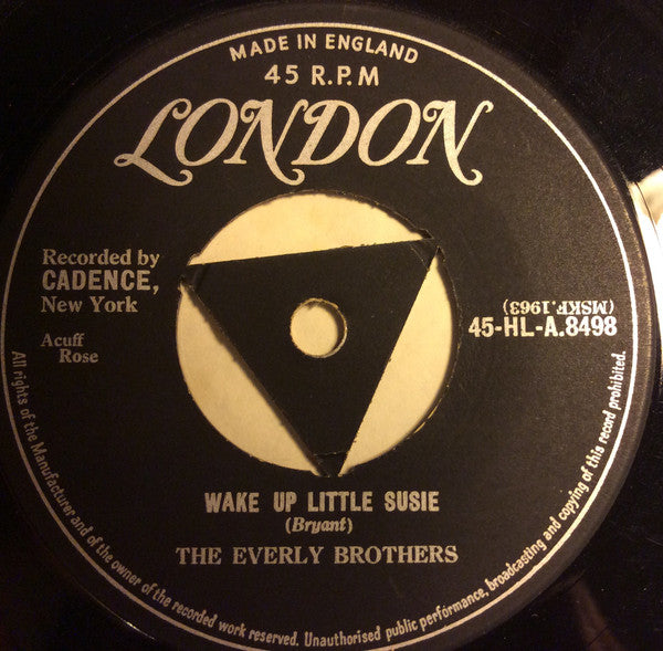Everly Brothers : Wake Up Little Susie / Maybe Tomorrow (7", Single)