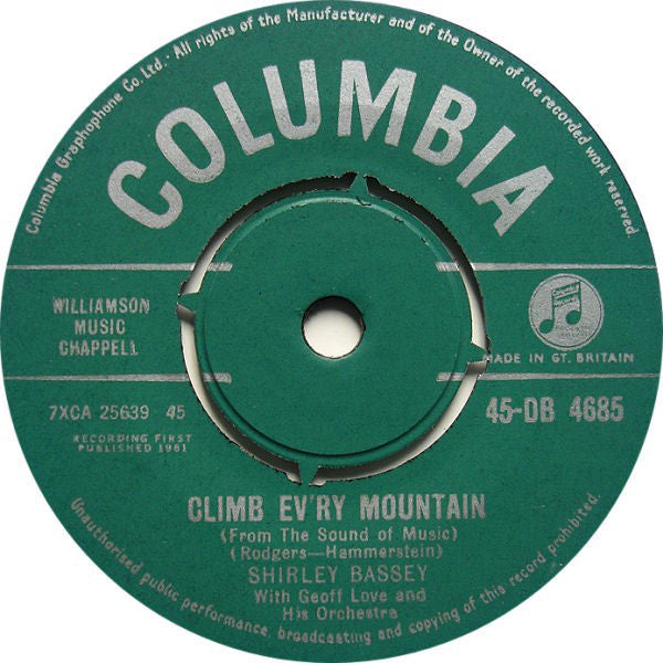 Shirley Bassey : Reach For The Stars (7", Single)