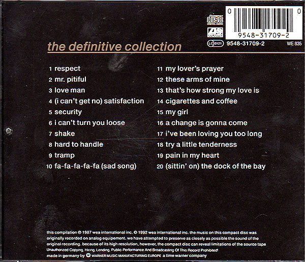 Otis Redding : The Dock Of The Bay - The Definitive Collection (CD, Comp, Mono, RE)