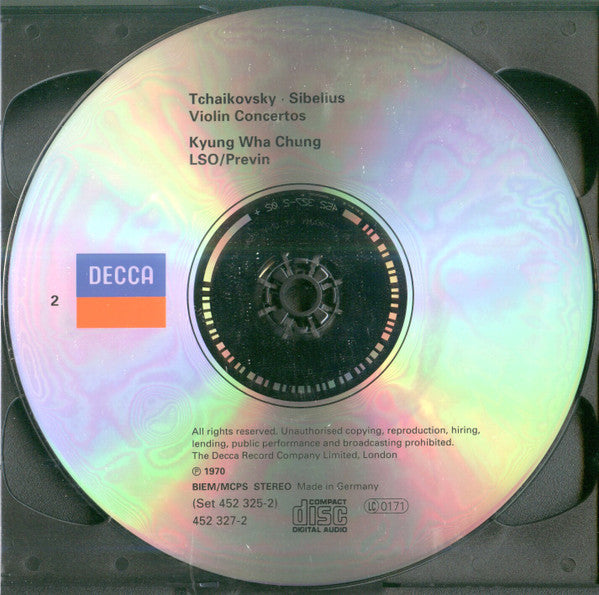 Kyung-Wha Chung - Felix Mendelssohn-Bartholdy, Ludwig van Beethoven, Pyotr Ilyich Tchaikovsky, Jean Sibelius : The Great Violin Concertos (2xCD, Comp)