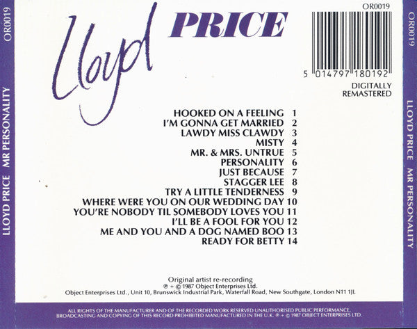 Lloyd Price : Mr Personality (CD, Comp)