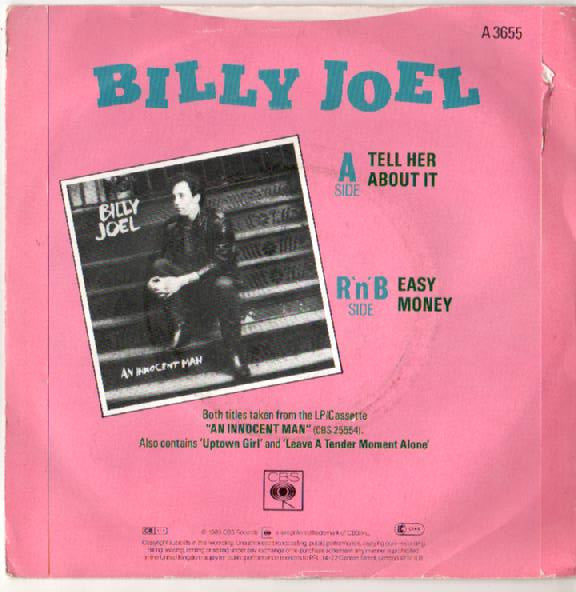 Billy Joel : Tell Her About It (7", Single, Pap)