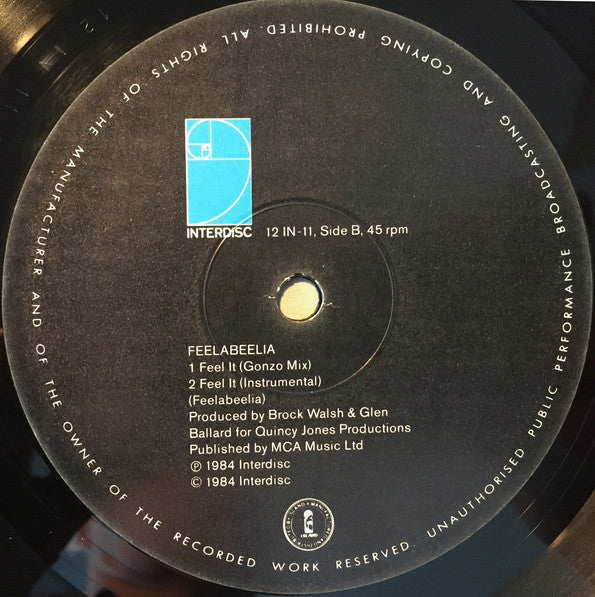 Feelabeelia : Feel It (12")
