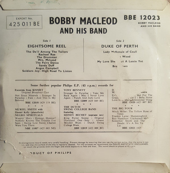 Bobby MacLeod And His Band : Eightsome Reel / Duke Of Perth (7", EP)