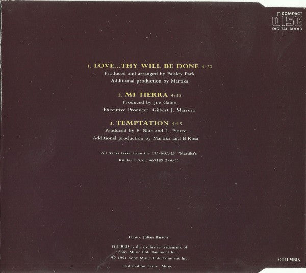 Martika : Love...Thy Will Be Done (CD, Single)