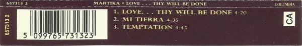 Martika : Love...Thy Will Be Done (CD, Single)