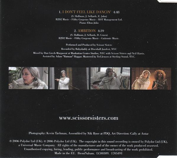 Scissor Sisters : I Don't Feel Like Dancin' (CD, Single)