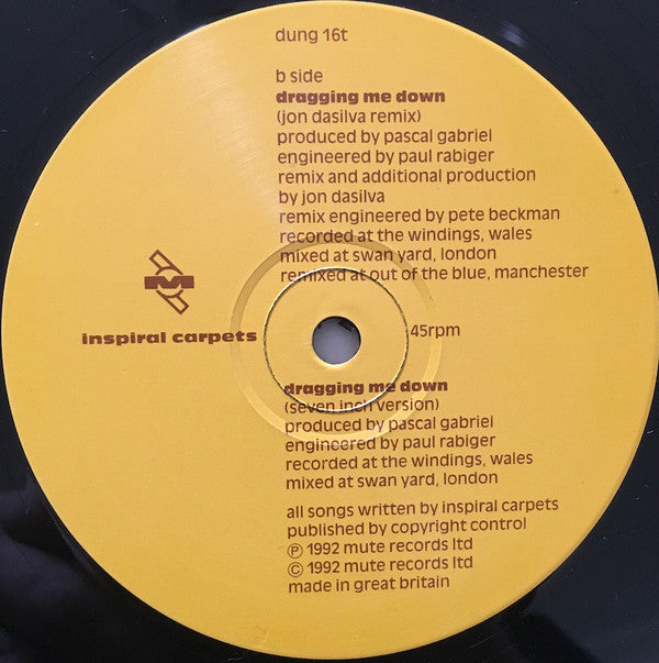 Inspiral Carpets : Dragging Me Down (12", Single)