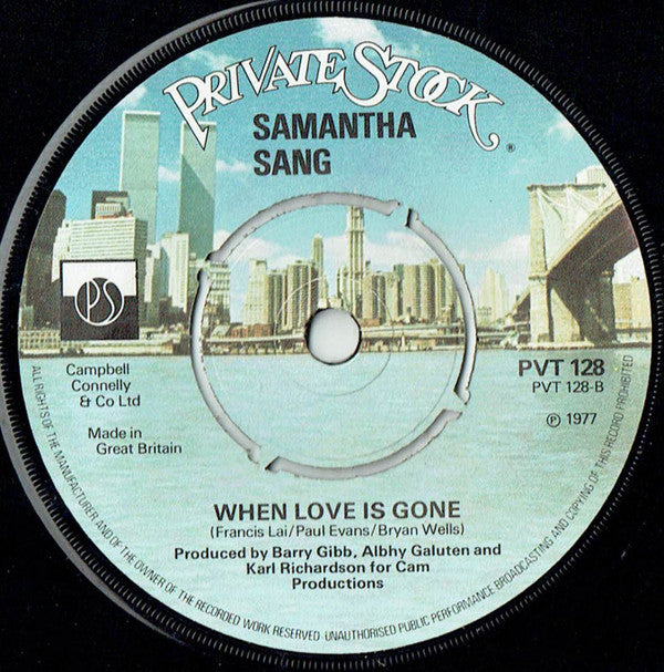 Samantha Sang : Emotions (7", Single, Blu)