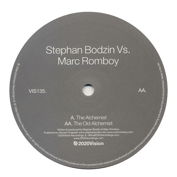 Marc Romboy vs. Stephan Bodzin : The Alchemist (12")