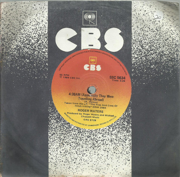 Roger Waters : 5:01AM (The Pros And Cons Of Hitch Hiking) (7", Single)