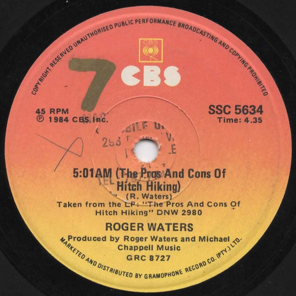 Roger Waters : 5:01AM (The Pros And Cons Of Hitch Hiking) (7", Single)