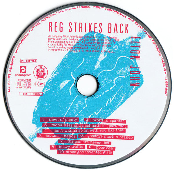 Elton John : Reg Strikes Back (CD, Album)