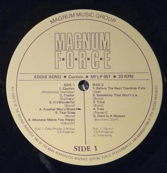 Eddie Bond : Caution: Eddie Bond Music Is Contagious (LP, Album, RE)