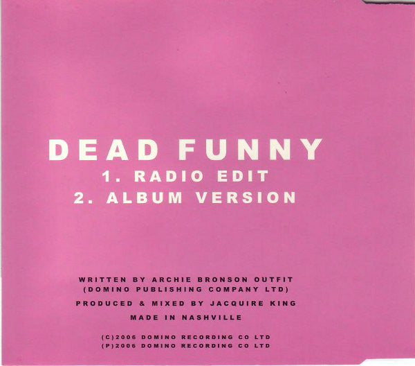Archie Bronson Outfit - Dead Funny (CD) (Very Good Plus (VG)) - DaddyPop