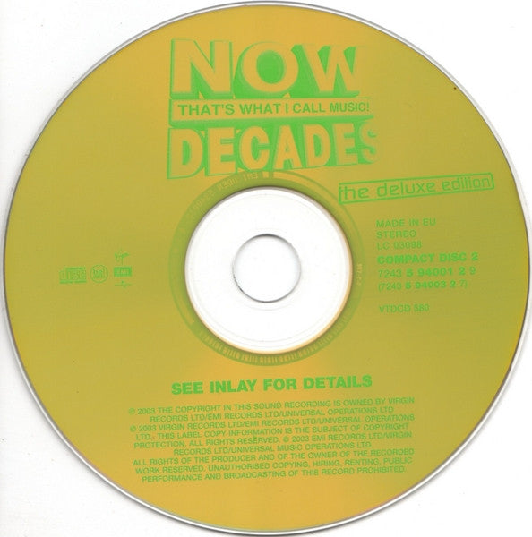 Various : Now That's What I Call Music! Decades - The Deluxe Edition (3xCD, Comp, Dlx)