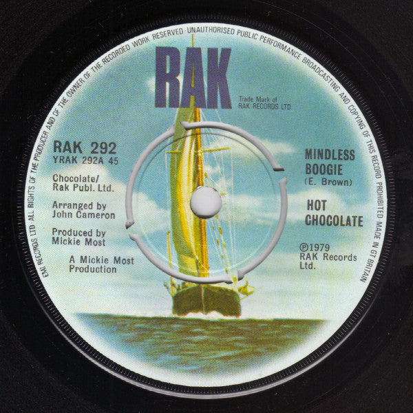 Hot Chocolate : Mindless Boogie (7", Single, 4-p)