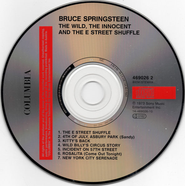 Bruce Springsteen : The Wild, The Innocent & The E Street Shuffle (CD, Album, RE)