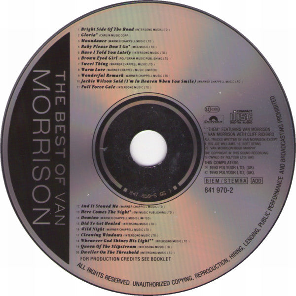 Van Morrison : The Best Of Van Morrison (CD, Comp, RP, PDO)