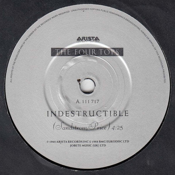 Four Tops : Indestructible (7", Single)