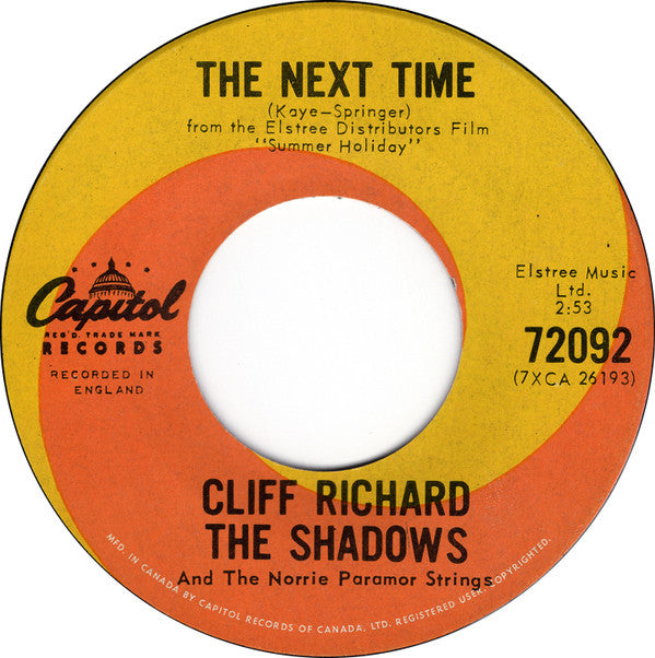 Cliff Richard & The Shadows : Bachelor Boy / The Next Time (7", Single)