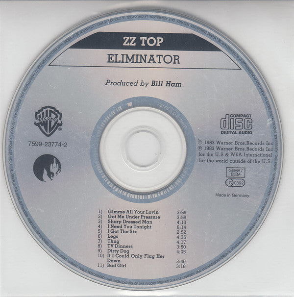 ZZ Top : Eliminator (CD, Album, RE, RP, WMM)