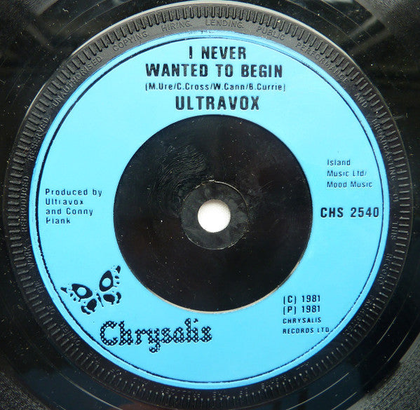 Ultravox : The Thin Wall (7", Single, UK )