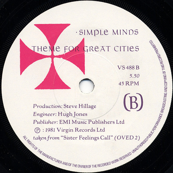 Simple Minds - Promised You A Miracle (7) (Near Mint (NM Or M-)) - DaddyPop