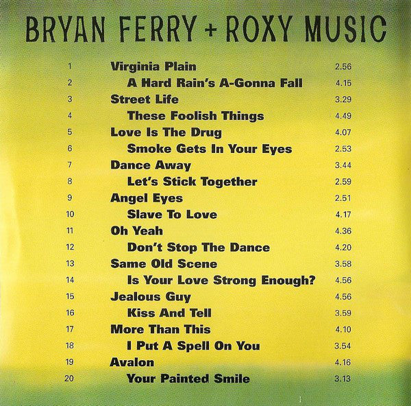 Bryan Ferry + Roxy Music : More Than This (The Best Of Bryan Ferry + Roxy Music) (CD, Comp, RM)