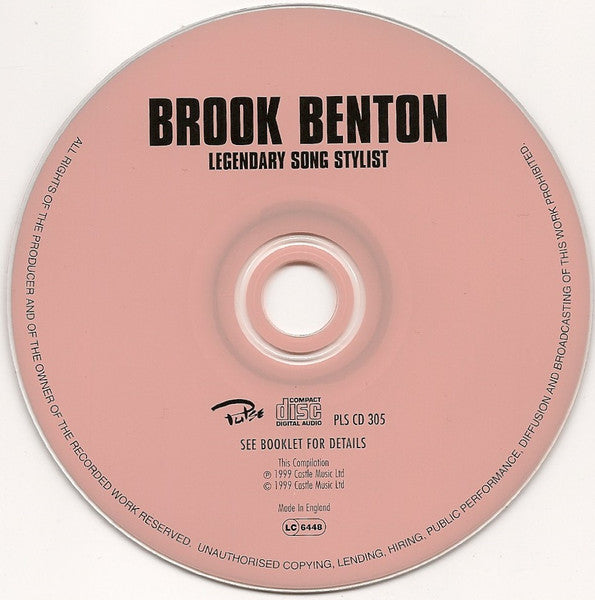 Brook Benton : Legendary Song Stylist (CD, Comp, RM)