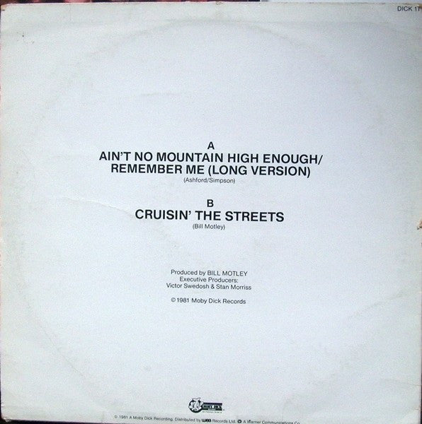 Boys Town Gang : Ain't No Mountain High Enough / Remember Me / Cruisin' The Streets (12", Single)