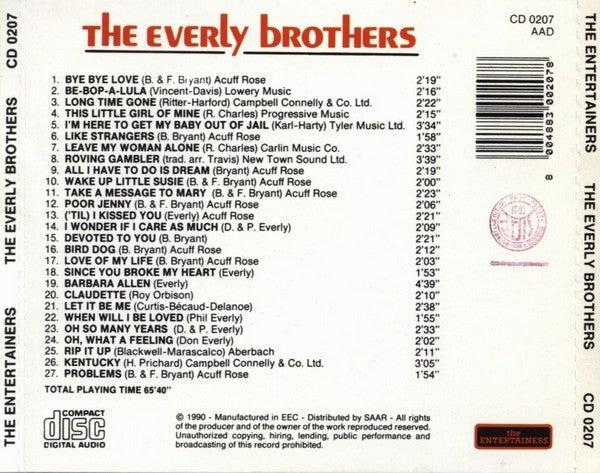 Everly Brothers : Bye Bye Love (CD, Comp)