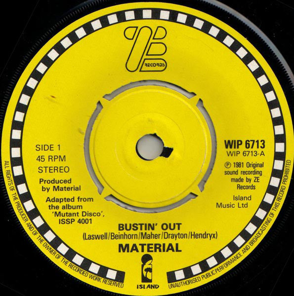 Material : Bustin' Out (7", Single)