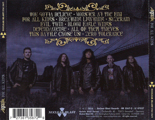 Anthrax : For All Kings (CD, Album)