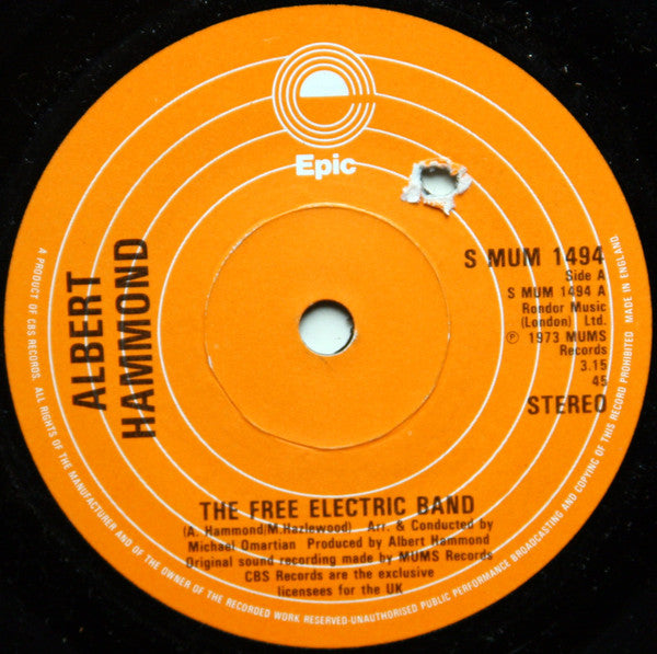 Albert Hammond - The Free Electric Band (7) (Very Good Plus (VG)) - DaddyPop