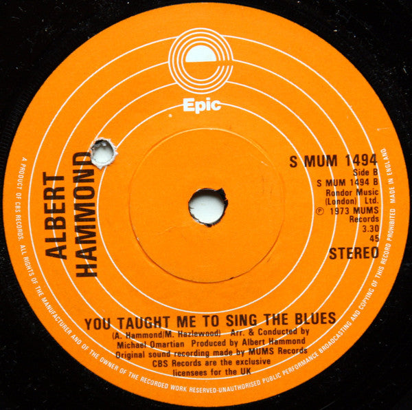 Albert Hammond - The Free Electric Band (7) (Very Good Plus (VG)) - DaddyPop