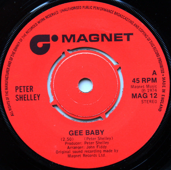 Peter Shelley : Gee Baby (7", Single)