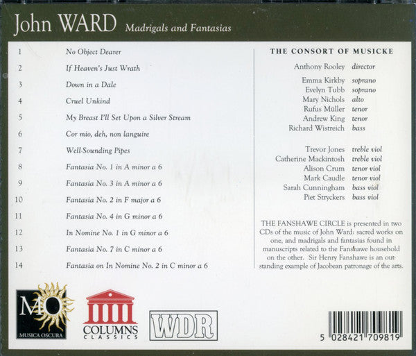 John Ward , The Consort Of Musicke - Madrigals And Fantasias (CD) (Very Good Plus (VG)) - DaddyPop